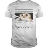 cat looked through the window shirt