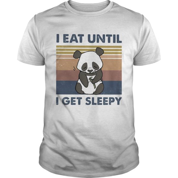 I Eat Until I Get Sleepy Panda Vintage Retro shirt