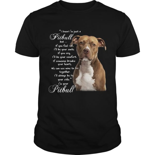 I Know Im Just A Pitbull But If You Feel Sad Ill Be Your Smile If You Cry shirt