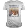 I like beer and my shetland sheep and maybe 3 people vintage retro shirt