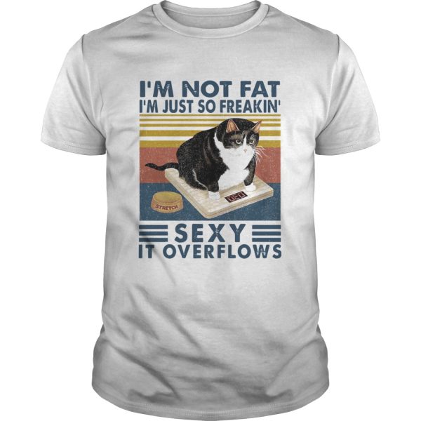 Im Not Fat Im Just So Freakin Sexy It Overflows Cat Vintage Retro shirt