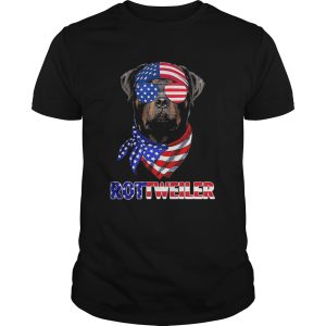 Independence Day rottweiler glasses america shirt