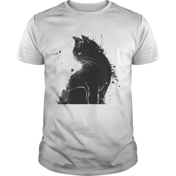 Inky Cat Black Cat Black As Midnight Sorrow Cat shirt