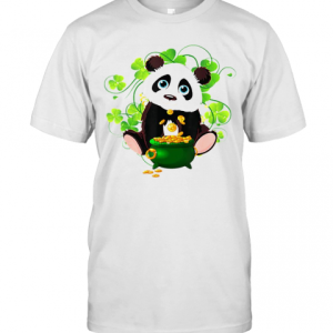 Irish Shamrock Leprechaun Panda St Patricks Day T-Shirt