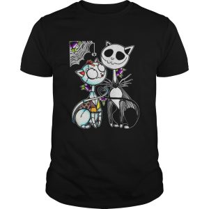 Jack Skellington and Sally cat shirt