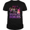 Just A Girl Who Loves Boxer Colorful Gift Shirt