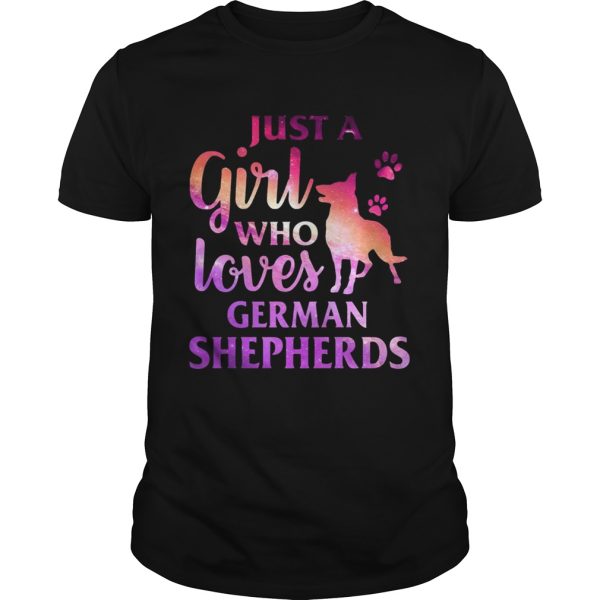 Just A Girl Who Loves German Shepherd Colorful Gift Shirt