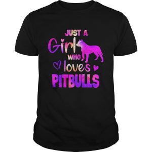 Just a girl who loves pitbulls shirt