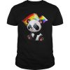 LGBT Flag T Cute Panda Bear Gay Lesbian Men Women Gift shirt