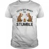Let’s Get Ready To Stumble Cat Drinking Wine shirt