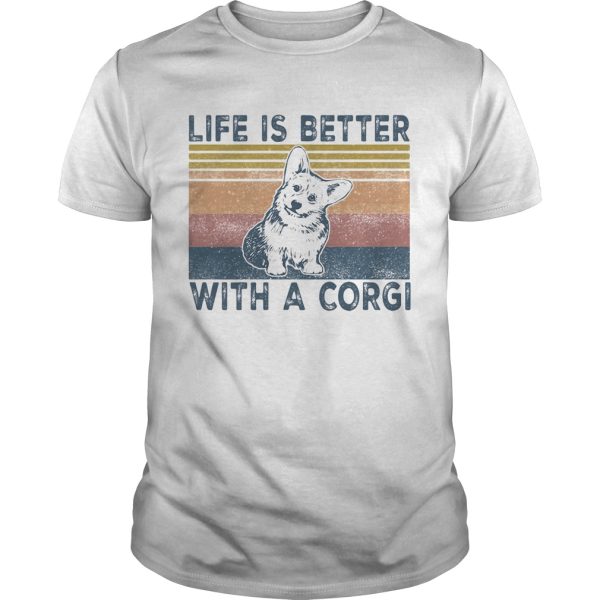 Life is better with a corgi vintage retro shirt