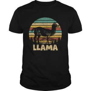 Llama Retro Sunset shirt