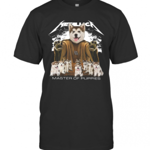 Metallic Alaskan Malamute Master Of Puppies T-Shirt