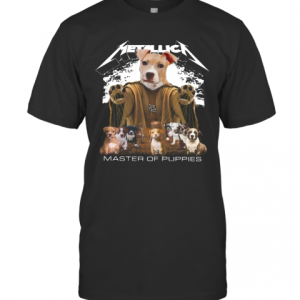 Metallic American Pit Bull Terrier Master Of Puppies T-Shirt