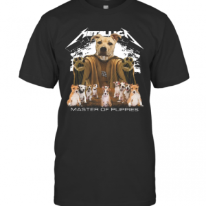 Metallic American Staffordshire Terrier Master Of Puppies T-Shirt