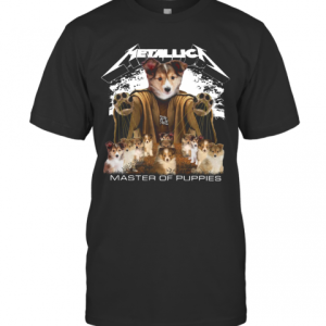 Metallic Shetland Sheepdog Master Of Puppies T-Shirt