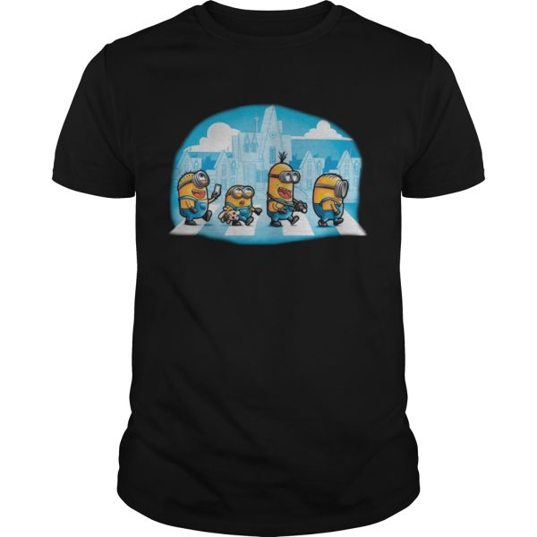 Minions walking cross Abbey Road shirt