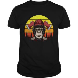 Monkey lumberjack Retro TShirt