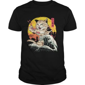 Neko sushi wave shirt womens tshirt