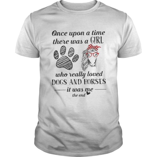 Once upon a time there was a girl loved dogs and horses tattoos shirt