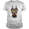 Original Doberman Pinscher Face Rainbow Sunglasses LGBT Pride Shirt