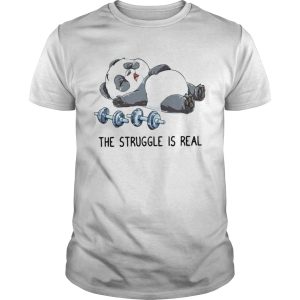 Panda The Struggle Is Real Bear Deadlift Funny Gym shirt