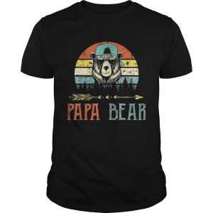 Papa bear vintage sunset shirt