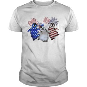 Penguin American flag shirt