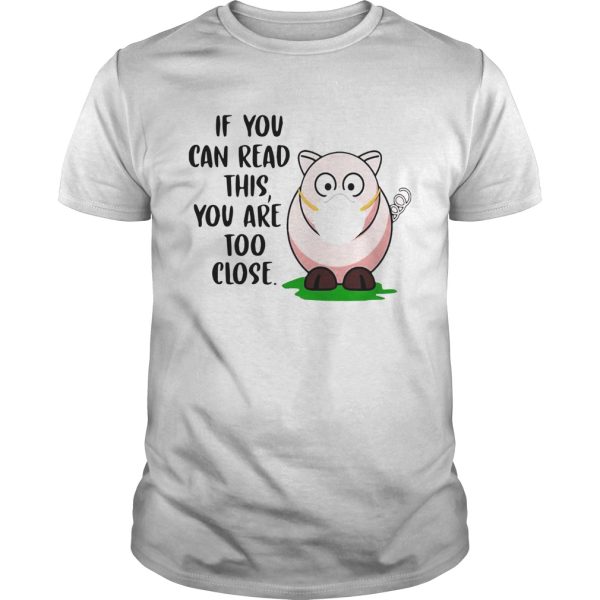 Pig If You Can Read This Youre Too Close shirt