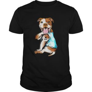 Pit Bull Tattoos I Love Mom shirt