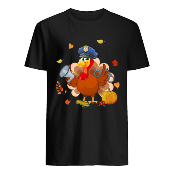 Police Turkey Thanksgiving Gift T-Shirt