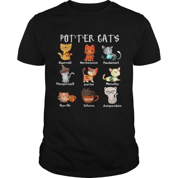 Pretty Purrter Cats Cute Harry Potter And Cats Pawter Meowfoy Dumpurrdore Pawdamort shirt