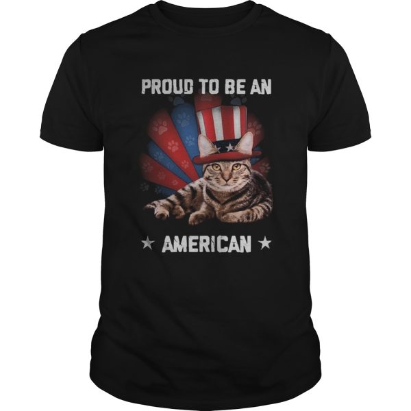 Proud to be a Cat American flag veteran Independence day shirt