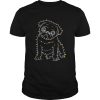 Pug Christmas lights xmas shirt