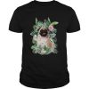 Pug White Flower shirt