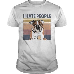 Pug i hate people vintage retro shirt