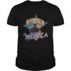 Pug merica american flag independence day shirt