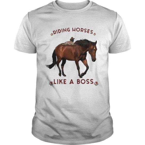 Riding horses like a boss flowers shirt