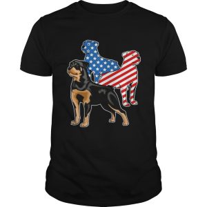 Rottweiler American Flag T-shirt