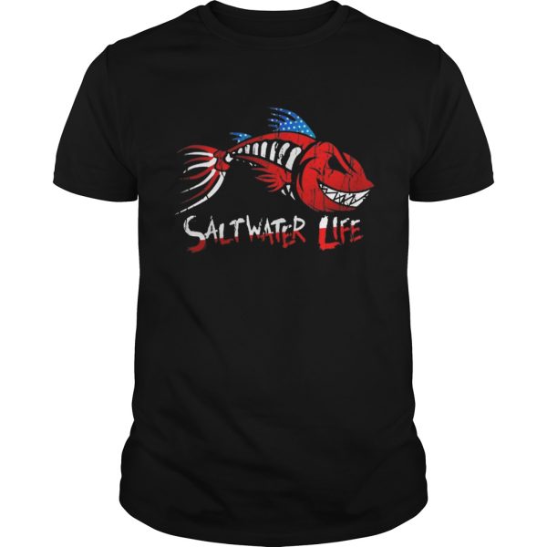 Saltwater Life fishbone American shirt