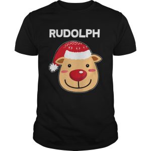 Santa Reindeer Rudolph Matching Christmas PJs shirt