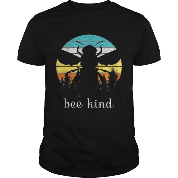 Save The Bees Autumn Sunset Treeline Bee Kind shirt