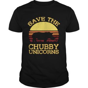 Save the chubby unicorns vintage sunset shirt