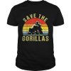 Save the silverback Gorilla animal rescue shirt