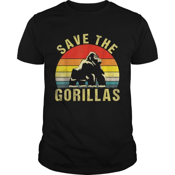 Save the silverback Gorilla animal rescue shirt