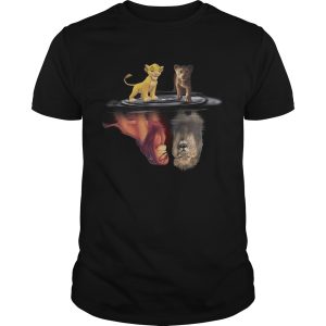 Simba Lion King water mirror reflection Mufasa shirt