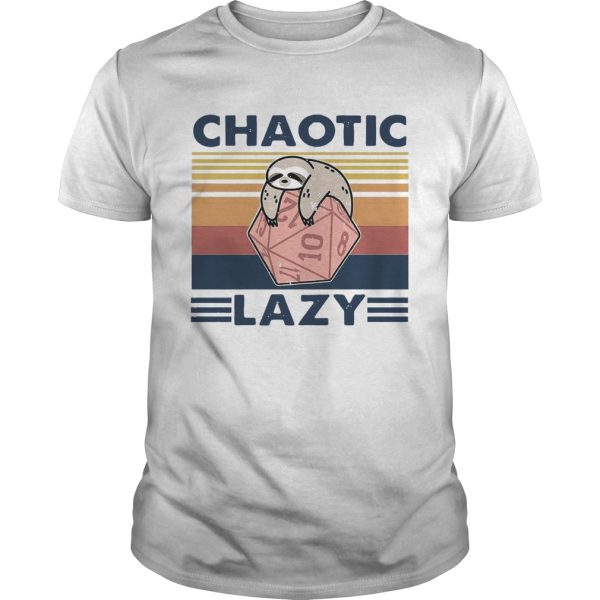 Sloth Chaotic Lazy Vintage shirt