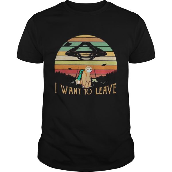 Sloth mask i want to leave vintage retro shirt