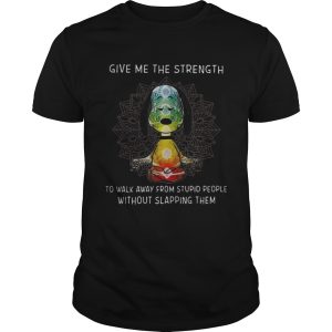 Snoopy lotus yoga give me a strength shirt