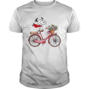 Snoopy riding bicycle shirt